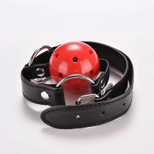 Кляп шар Plastic RED, SKN-KK01 фото 4