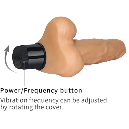 Реалістичний вібратор LoveToy Real Feel Vibrator 10 Flesh 8': Тип управління Поворотний реле