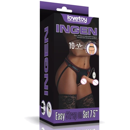 Cтрапон с вибрацией LoveToy Ingen Easy Strapon Set 7.5" With Balls: Для кого Для женщин