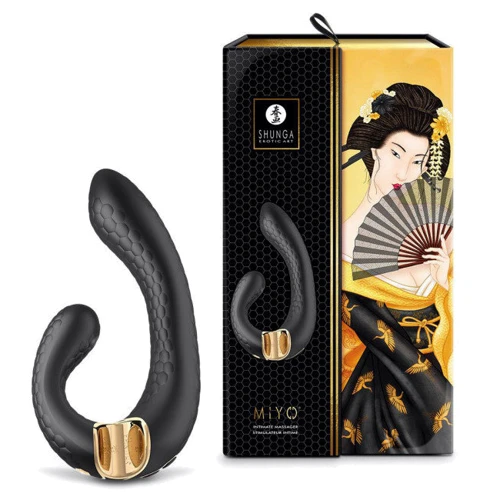 Вибратор Shunga - Miyo Intimate Massager Black: Длина, см 18.5