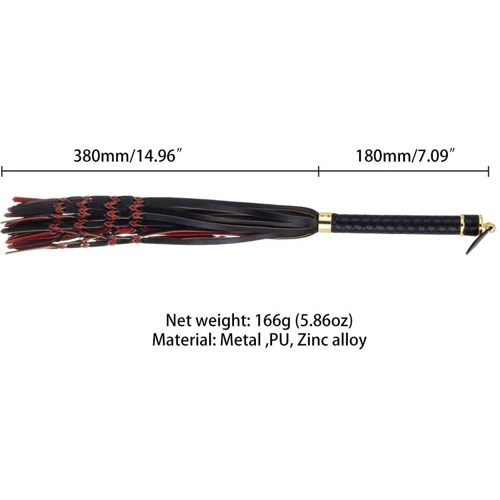 Флогер LOCKINK Sevanda Red & Black Braided Tail Flogger фото 7