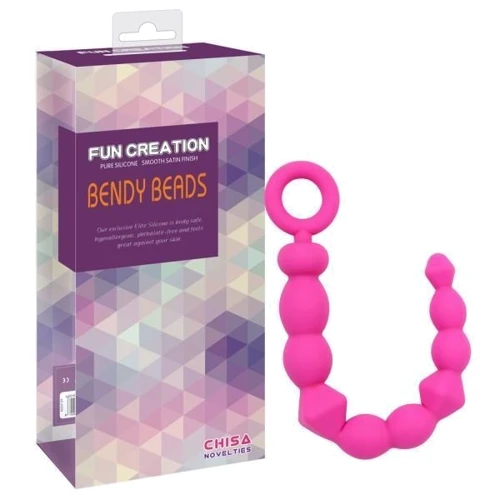 Анальная цепочка Chisa BENDY BEADS, Pink: Тип Анальные цепочки, бусы