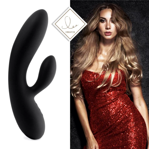 Гнучкий вібратор кролик з двома моторами FeelzToys Lea Rabbit Vibrator Black: Призначення Вагінальні