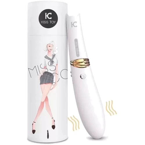 Вакуумный стимулятор с вибрацией KisToy Miss CC White: Длина, см 18.5