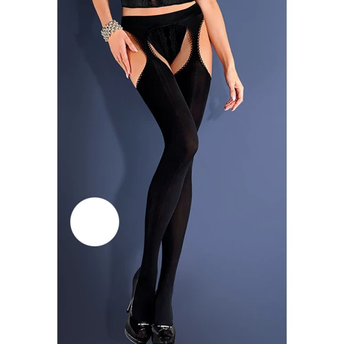 Чулки с поясом Gabriella Strip Panty Microfibre 60 den, Белый, 1/2