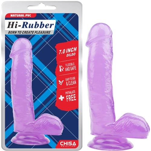 Фаллоимитатор Chisa Hi-Rubber 7" Dildo Purple: Назначение Вагинальные