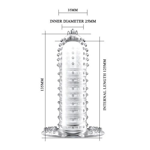 Насадка-презерватив Penis Sleeve, BI-010045D: Наличие вибрации Нет