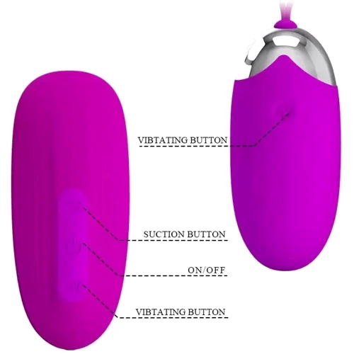 Комплект из виброяйца и вакуумного стимулятора Pretty Love ORTHUS Multifunctional 2 in 1, BI-014901W: Диаметр, см 3.3
