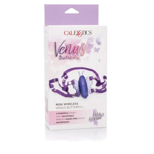 Вибратор клиторальный Micro Wireless Venus Butterfly, 8x2.5 см, фиолетовый: Тип управления Кнопочное