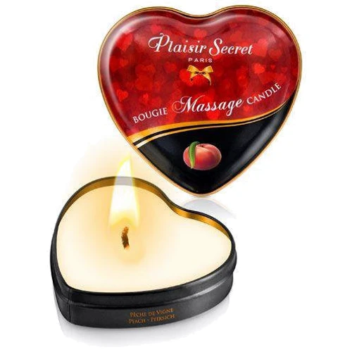 Массажная свеча сердечко Plaisirs Secrets Peach (35 мл): Тип Свеча