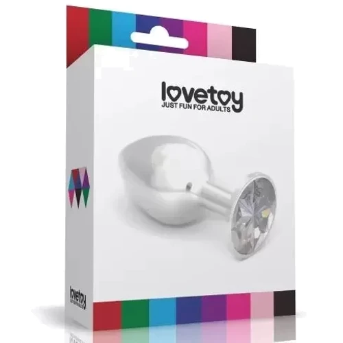 Анальная пробка с кристаллом LoveToy Small Silver Plug Red: Для кого Унисекс