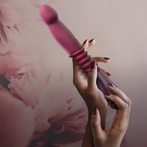 Пульсатор Temptasia by Blush - Trixie Thrusting Dildo - Wine Red: Тип управления Кнопочное