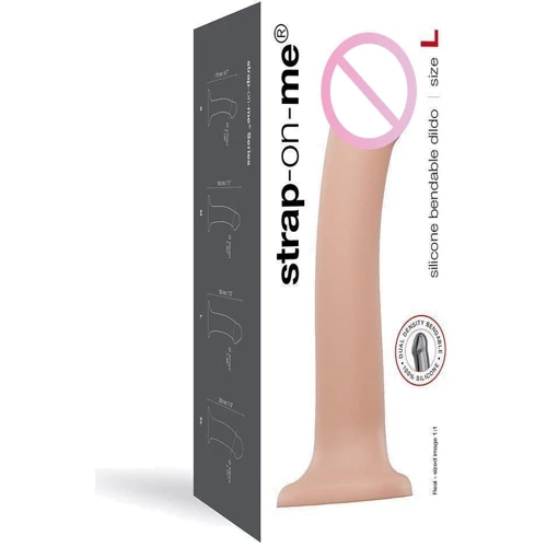 Фалоімітатор Strap-On-Me Dual Density Dildo Flesh L: Наявність вібрації  немає