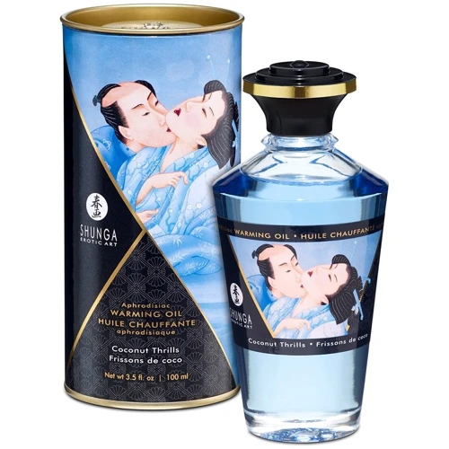 Съедобное согревающее масло Warming Oil Intimate Kisses, 100 мл, кокосовое волнение: Особенности с ароматом, со вкусом, съедобное, для эрогенных зон