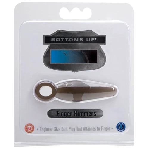 Анальная пробка Bottoms Up Finger Rimmers, малая 6.98x1.9 см, серый: Тип Анальные пробки