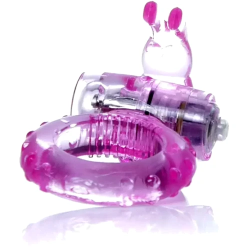 Эрекционное вибро кольцо BOSS Rabbit Vibro Cock Ring Pink, BS6700047 фото 6
