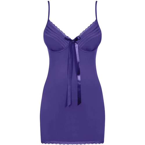 Комплект Obsessive Blackardi chemise, синій, S / M фото 2