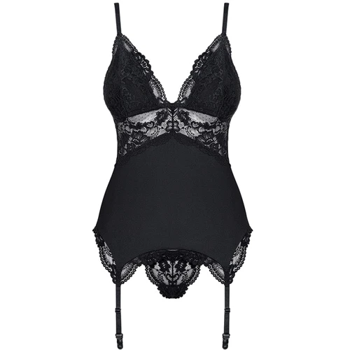 Эротический корсет с подвязками Obsessive 810-COR-1, L/XL фото 3