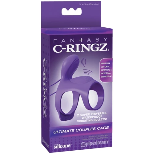 Ерекційне віброкільце для пар Pipedream Fantasy C-Ringz Ultimate Couples Cage (PD581612): Виробник Pipedream