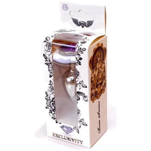 Анальная пробка Boss Series - Jewellery Silver PLUG Red S (BS6400016): Особенности С кристаллами