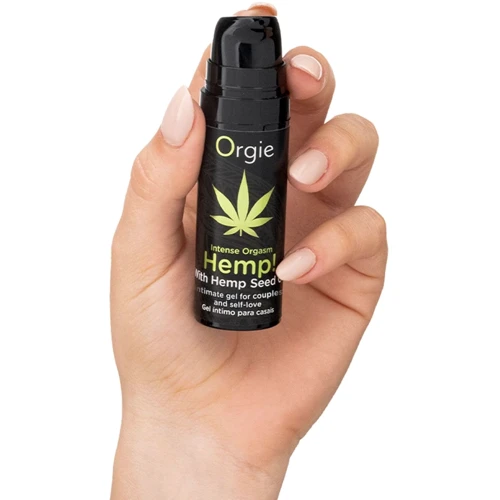 Возбуждающий гель для пар Orgie Hemp! Intense Orgasm, 15 мл, тепло-холод, эффект сильной вибрации фото 5