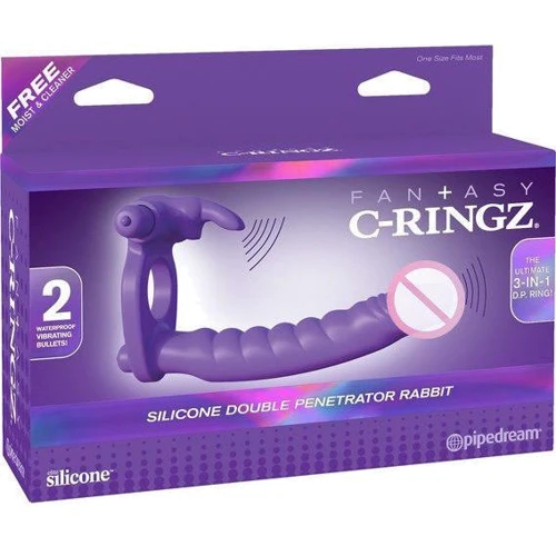 Насадка для двойного проникновения Silicone Double Pene Rabbit