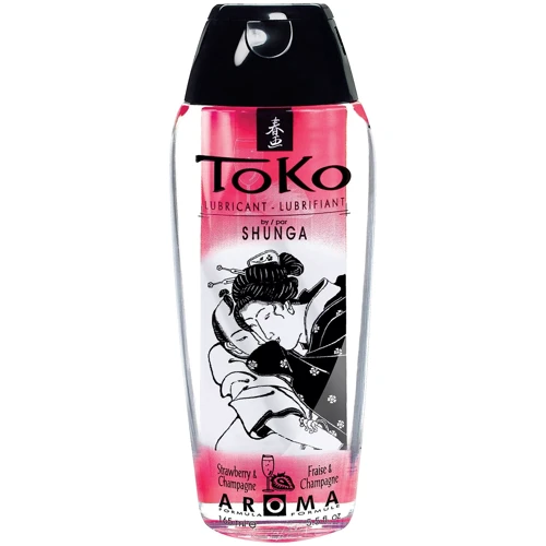 Оральний лубрикант зі смаком полуниці і шампанського Shunga Toko Lubricant, 165 мл