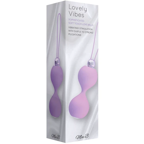 Вагінальні кульки з вібрацією Mae B Soft Touch Vibr Love Balls, 3,5 см, фіолетовий: Для кого Для жінок