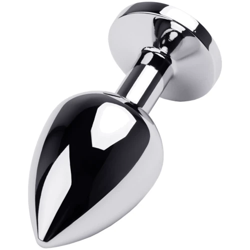Анальна пробка із кристалом Metal By Toyfa Silver Anal Plug Ruby: Наявність вібрації  Нет