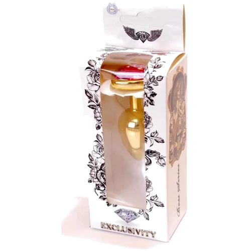 Анальна пробка із кристалом BOSS of TOYS Boss Series - Jewellery Gold Heart PLUG Pink S, BS6400035: Особливості С кристаллами