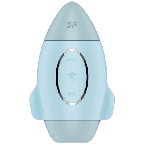 Вакуумний вібратор Satisfyer Mission Control Blue: Довжина, см 10
