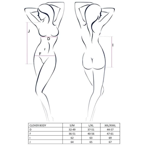 Сексуальне боді Passion CLOVER BODY black S / M: Для кого Для жінок