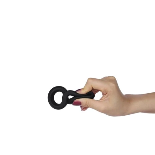 Двойное эрекционное кольцо LoveToy X-Basic Negro фото 4