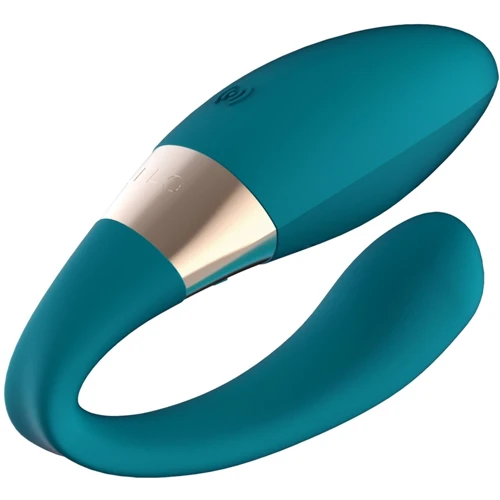 Вібратор для пар LELO Tiani Duo Ocean Blue, 2 мотори, пульт ДУ: Довжина, см 9
