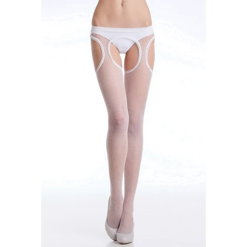 Панчохи з поясом Gabriella Strip Panty 151, білий 1/2