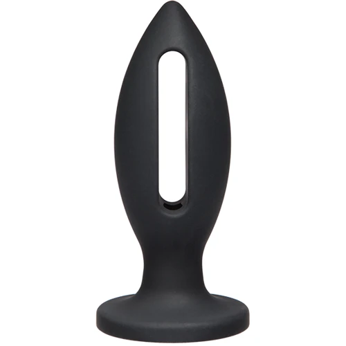 Силіконова анальна пробка Doc Johnson Kink Lube Luge Premium Silicone Plug 4 ", 9х3,81 см, чорний