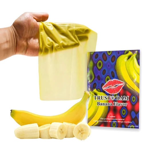 Латексная салфетка Trust Latex Dental Dams Banana 1 шт: Текстура Гладкие