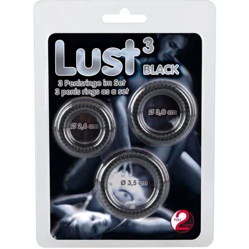 Набор эрекционных колец Orion Lust 3 Black: Производитель Orion