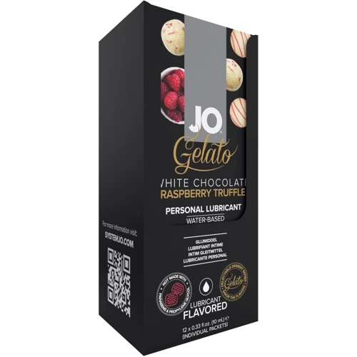 Набор лубрикантов Foil Display Box – System JO Gelato - White Chocolate Raspberry – 12 x 10ml: Для кого Унисекс