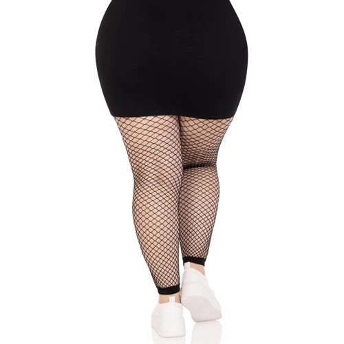 Леггинсы Leg Avenue Industrial Net footless tights Black 1X/2X: Вид Леггинсы