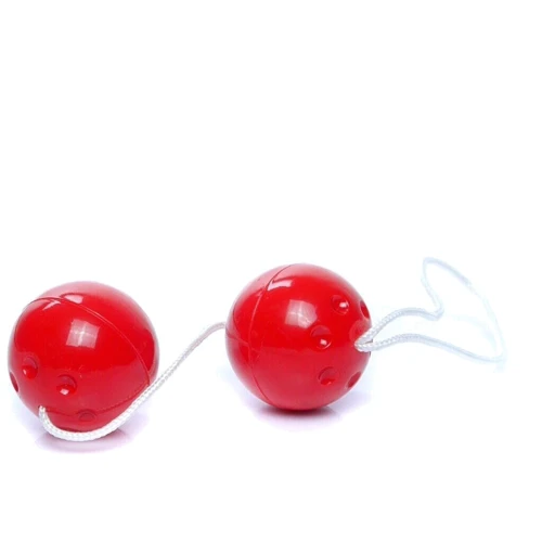 Вагінальні кульки Duo balls Red, BS6700027: Наявність вібрації  немає
