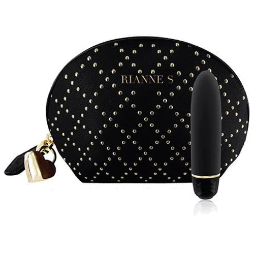Вибропуля RIANNE S - Classique Vibe Stud Black + чехол-косметичка