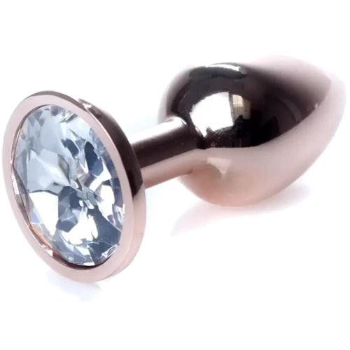 Анальная пробка с кристаллом BOSS of TOYS Boss Series - Jewellery Red Gold PLUG Clear S, BS6400112 фото 6