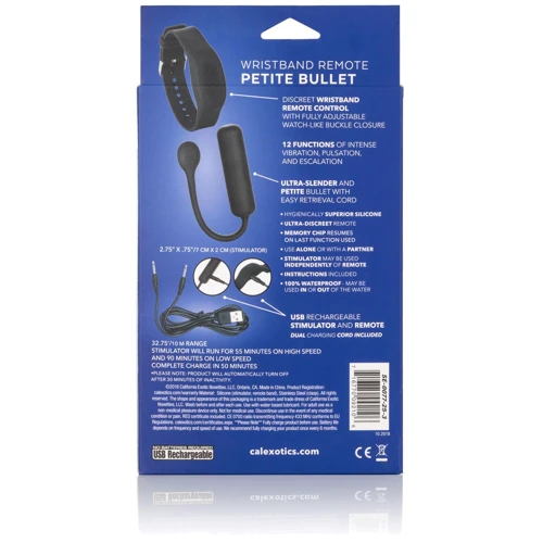 CalExotics Wristband Remote Petite Bullet вибропуля с браслетом, 7x2 см фото 8