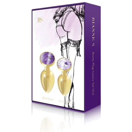 Набір металевих анальних пробок з кристалом RIANNE S - Booty Plug Luxury Set: Тип Анальні пробки