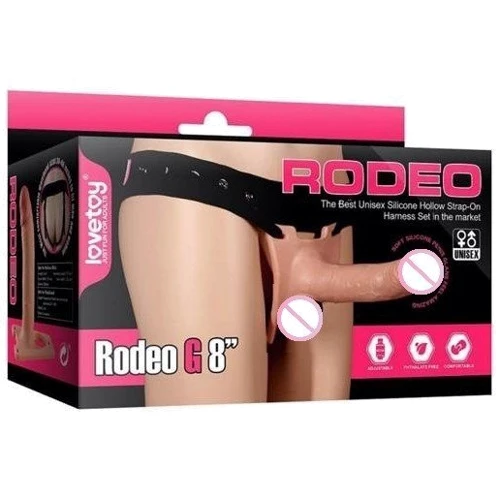 Полый страпон LoveToy Unisex Hollow Strap-On Rodeo G 8": Тип Полые
