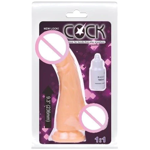 Вібратор на присосці BAILE - COCK 9,3'' BW-008070A: Тип і форма У вигляді члена