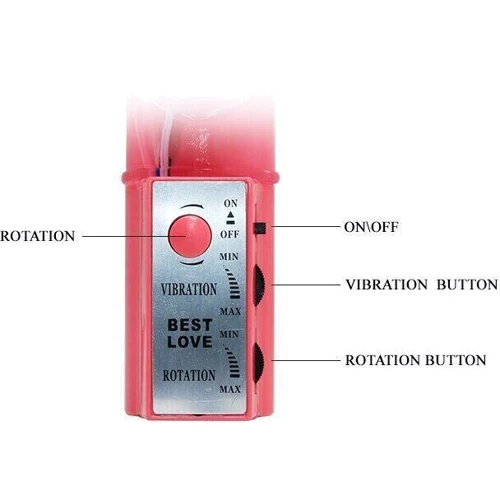 Вибратор с стимулятором клитора Cute baby vibrator, BW-004102 PINK: Диаметр, см 4