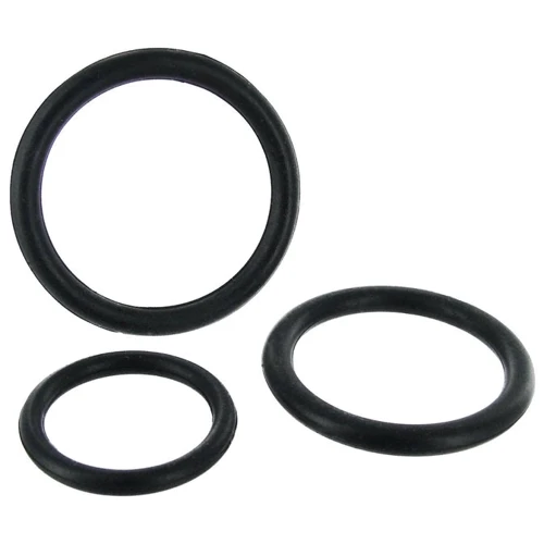 Набор эрекционных колец Trinity Vibes Black Triple Cock Ring Set, 3 шт (чёрный)