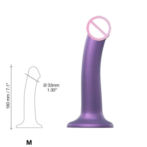Насадка для страпона Strap-On-Me Mono Density Dildo Violet M: Наличие вибрации Нет